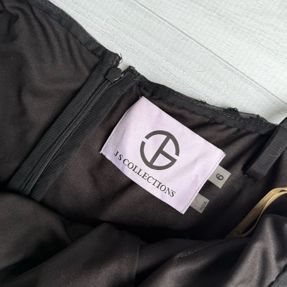 NWT NORDSTROM JS COLLECTIONS Beaded Blouson Gown Black Size 6 - Picture 11 of 13